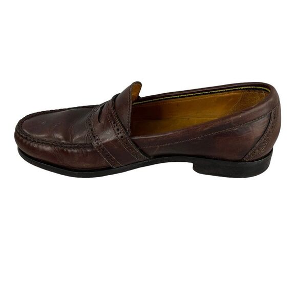 Polo Ralph Lauren  Brown/Red Leather Classic Men’s Penny Loafers Size 9.5 EE main image 12